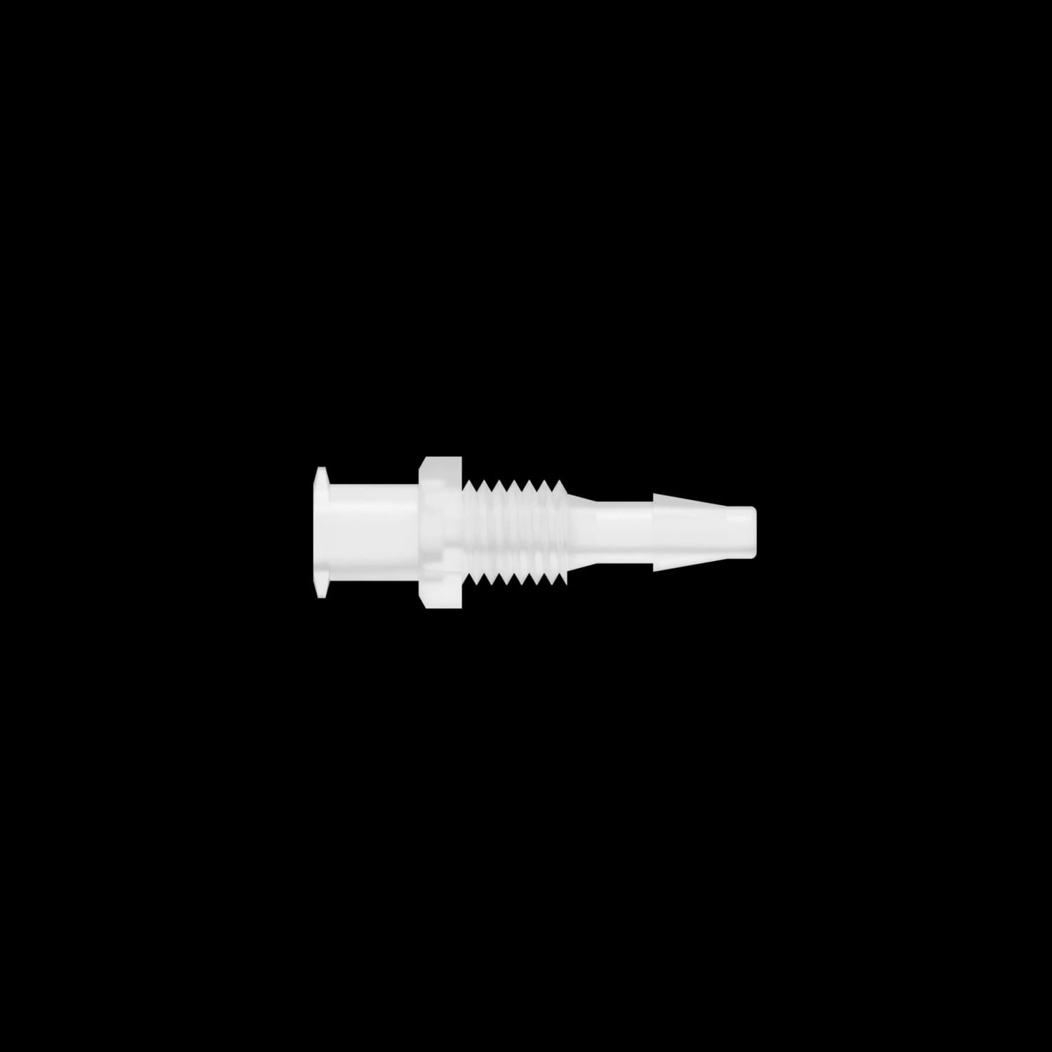 Panel Mount, 3,2mm (1/8") ID to 3,2mm (1/8") ID, PP (Polypropylene) Natural,