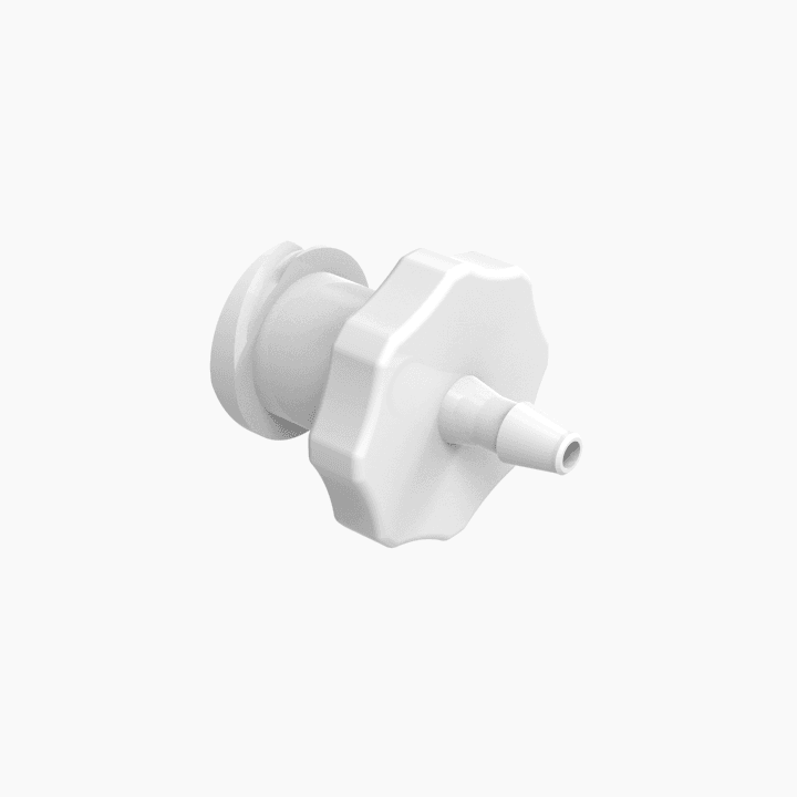 Weibliches Luer Vollgewinde zu 1/16" (1.6mm) ID Schlauch, medizinisches PA, bns