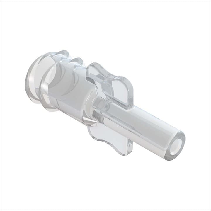 Weiblicher Luer Lock zu 1.7mm (0.056"-0.065") AD Schlauch, Acryl klar, bns