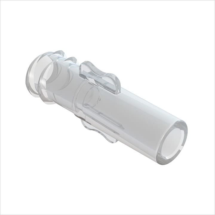 Weiblicher Luer Lock zu 3.8mm (0.134"-0.163") AD Schlauch, Acryl klar, bns