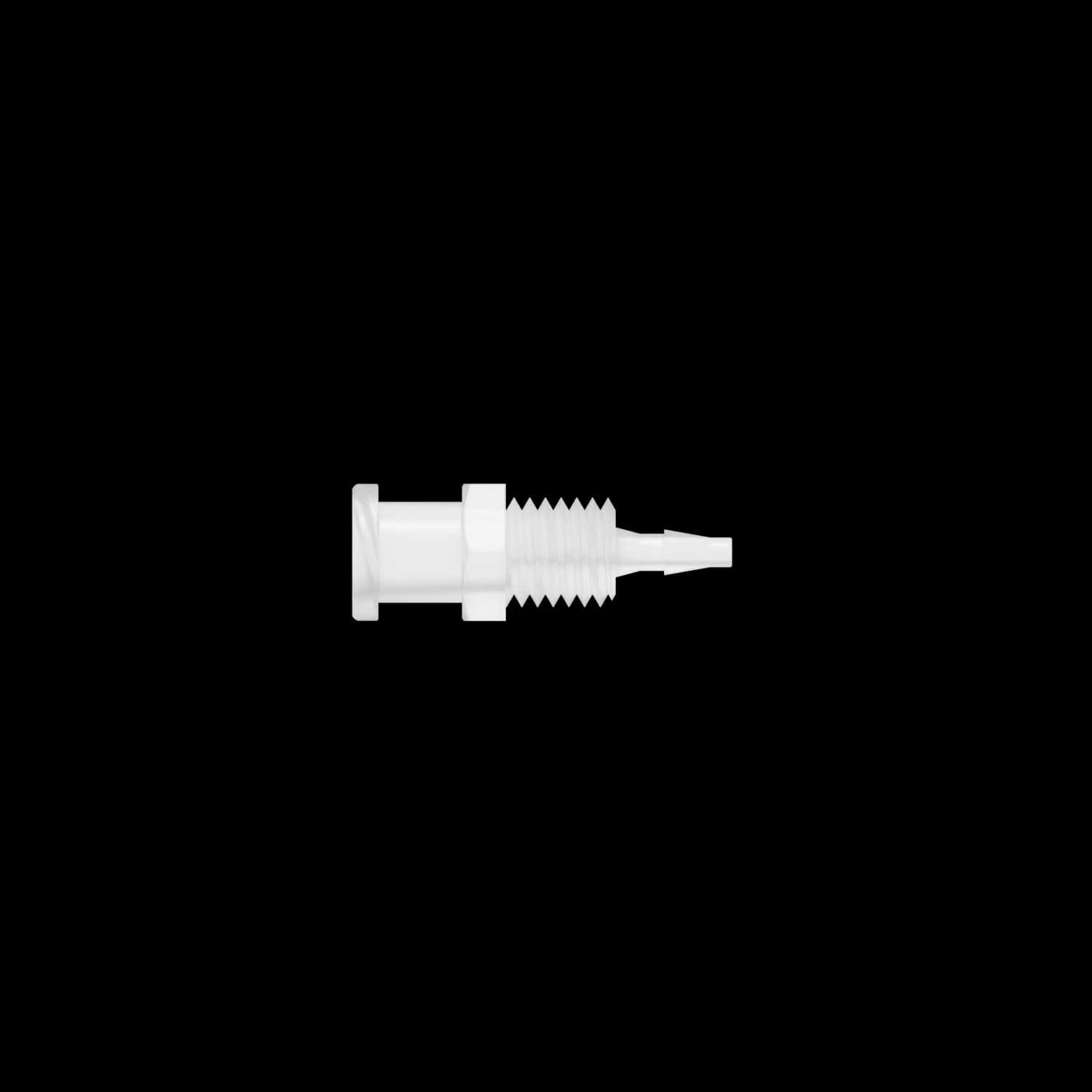 Panel Mount, 3,2mm (1/8") ID to 3,2mm (1/8") ID, PP (Polypropylene) Natural,