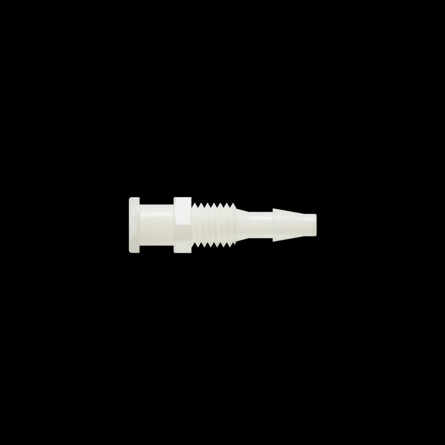 Panel Mount, 3,2mm (1/8") ID to 3,2mm (1/8") ID, PP (Polypropylene) Natural,