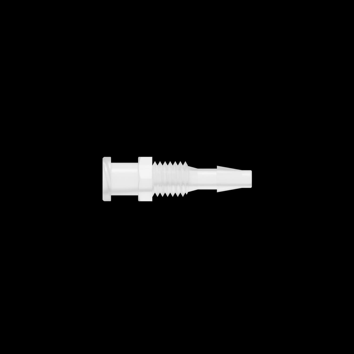 Panel Mount, 3,2mm (1/8") ID to 3,2mm (1/8") ID, PP (Polypropylene) Natural,