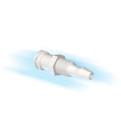 Female Luer Thread to Tube Connection 3,2mm (1/8"), Panel Mount, PA (Polyamide), White