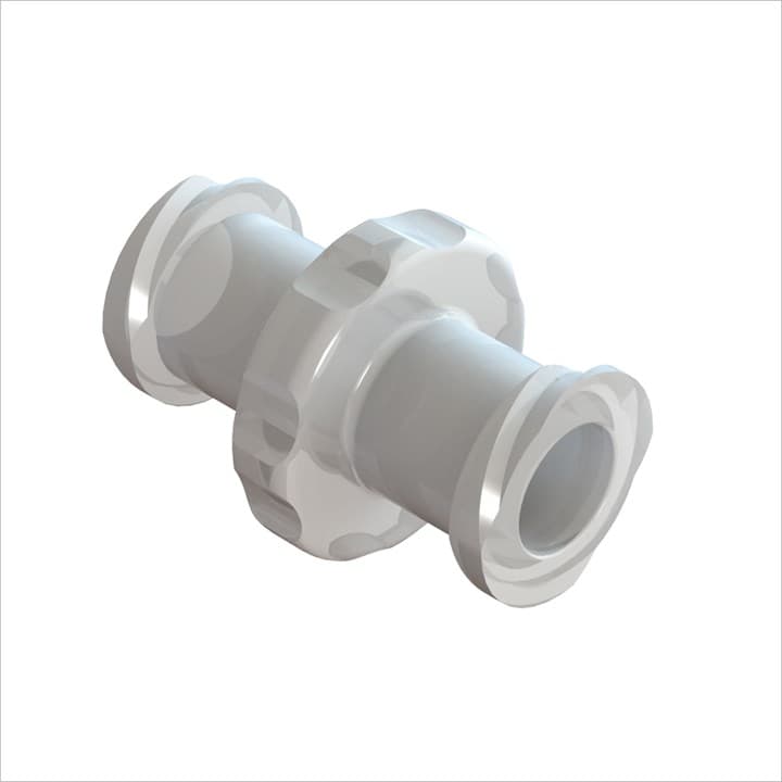 Weibliches Luer Vollgewinde Verbinder, Kynar PVDF, bns