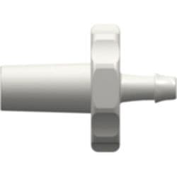 Male Luer Slip to Tube Connection 1,6mm (1/16"), Straight, PA (Polyamide), White