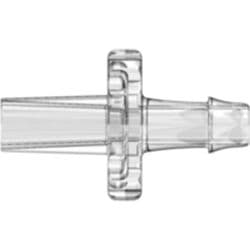 Male Luer Slip to Tube Connection 3,2mm (1/8"), Straight, PC (Polycarbonate), Clear