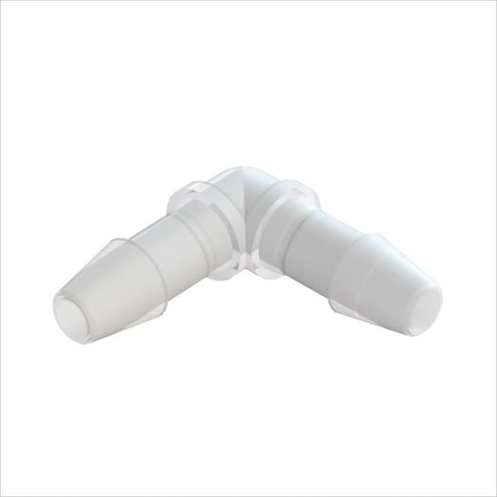 Ellbogen-Verbinder mit Barbs für 1/16" (1.6mm) ID Schlauch, tierrückstands- freies PP, bns