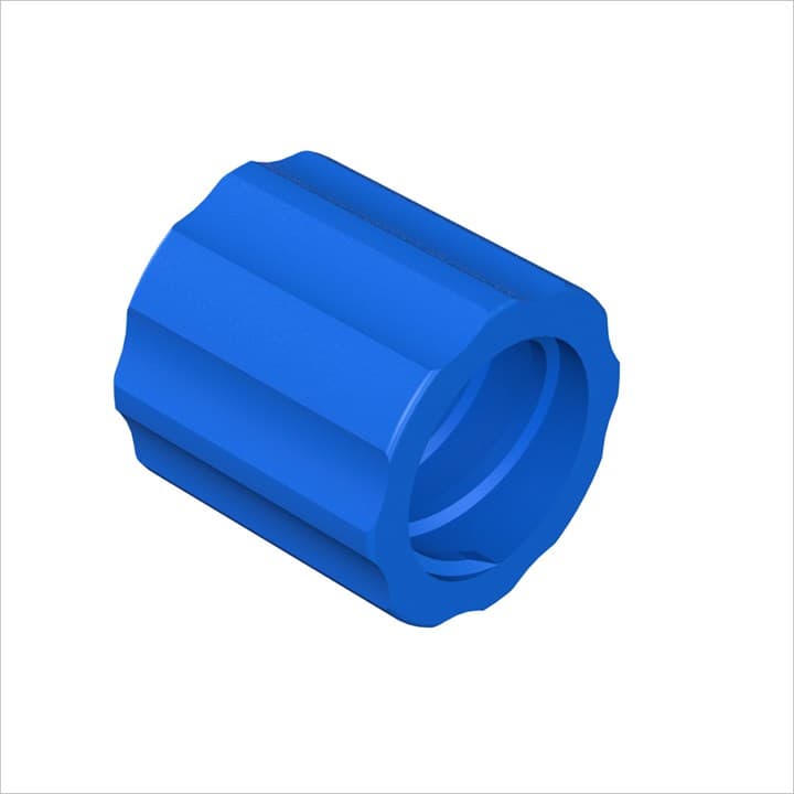 Luer Ring rotierbar, PA blau, bns
