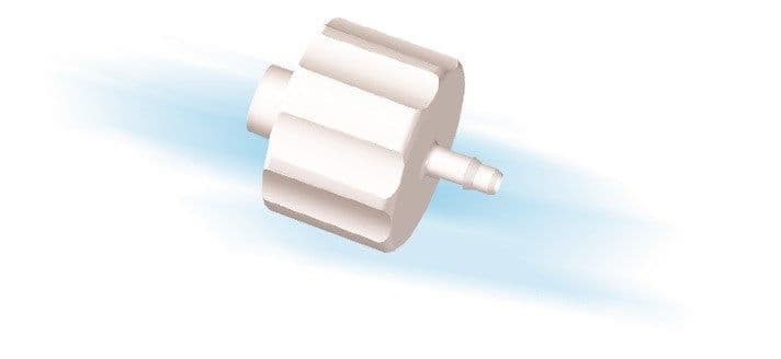 Male Luer Lock to Tube Connection 1,6mm (1/16"), Straight, PA (Polyamide), Natural