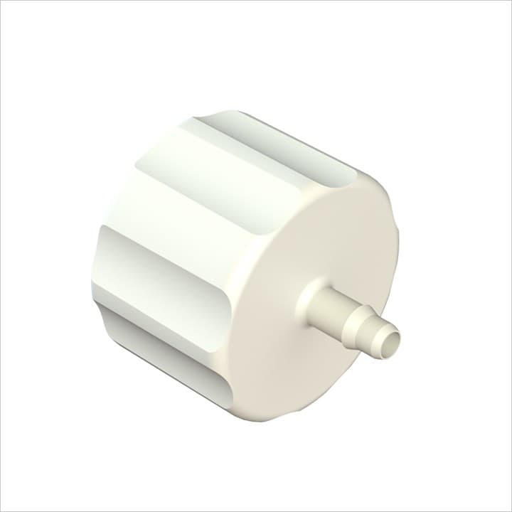 Männlicher Luer Lock zu 1/16"(1.6mm) ID Schlauch, Rigid Barb, PA weiß, bns