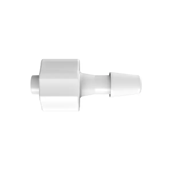 Männlicher Luer Lock zu 5/32”(4.0mm) ID Schlauch, Kynar PVDF, bns