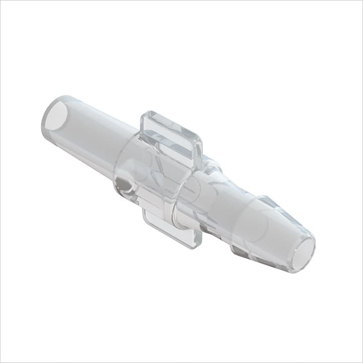 Männlicher Luer Slip zu Barb für 1/8" (3.2mm) ID Schlauch, ABS klar, bns