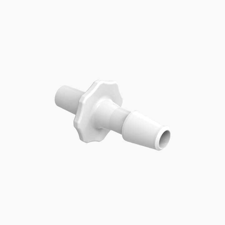 Männlicher Luer Slip zu Barb für 5/32" (4.0mm) ID Schlauch, PVDF natur, bns
