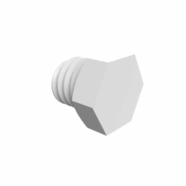 Plug 10-32 UNF Thread Polypropylene