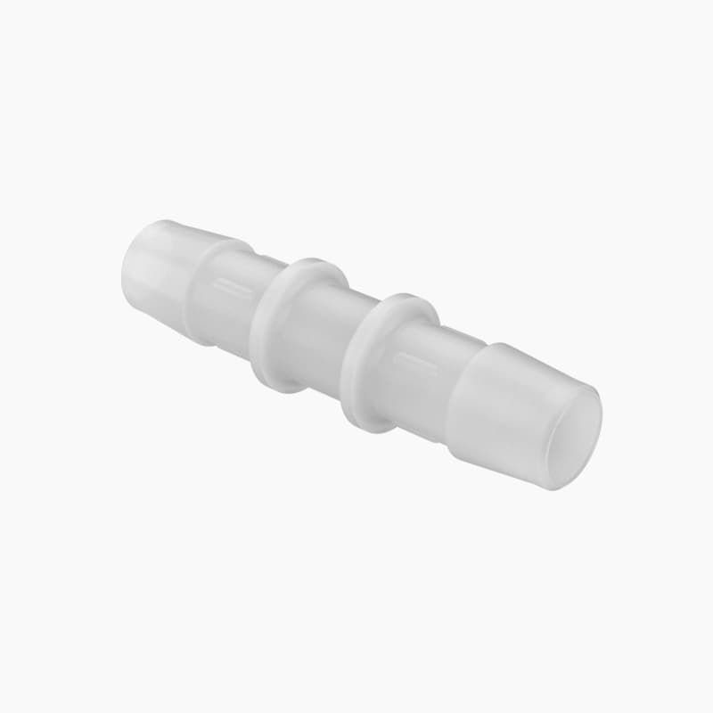 Schlauchverbinder gerade für 1/2" (12.7mm) ID Schlauch, PVDF natur, bns