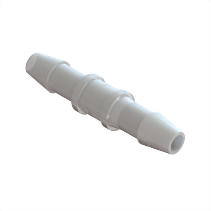 Schlauchverbinder gerade für 1/16" (1.6mm) ID Schlauch, Kynar PVDF natur, bns