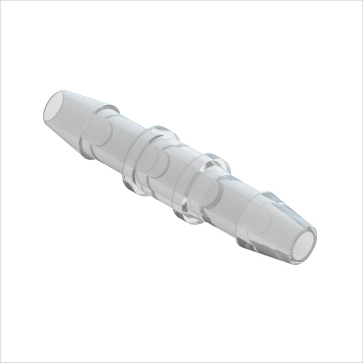 Schlauchverbinder gerade für 1/16" (1.6mm) ID Schlauch, PC klar, bns
