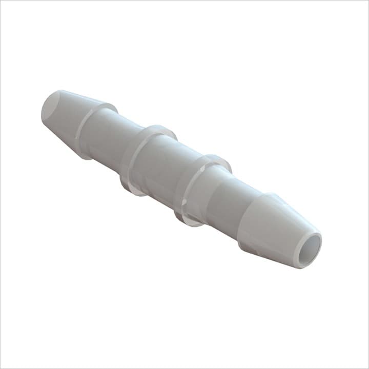 Schlauchverbinder gerade für 3/32" (2.4mm) ID Schlauch, Kynar PVDF natur, bns