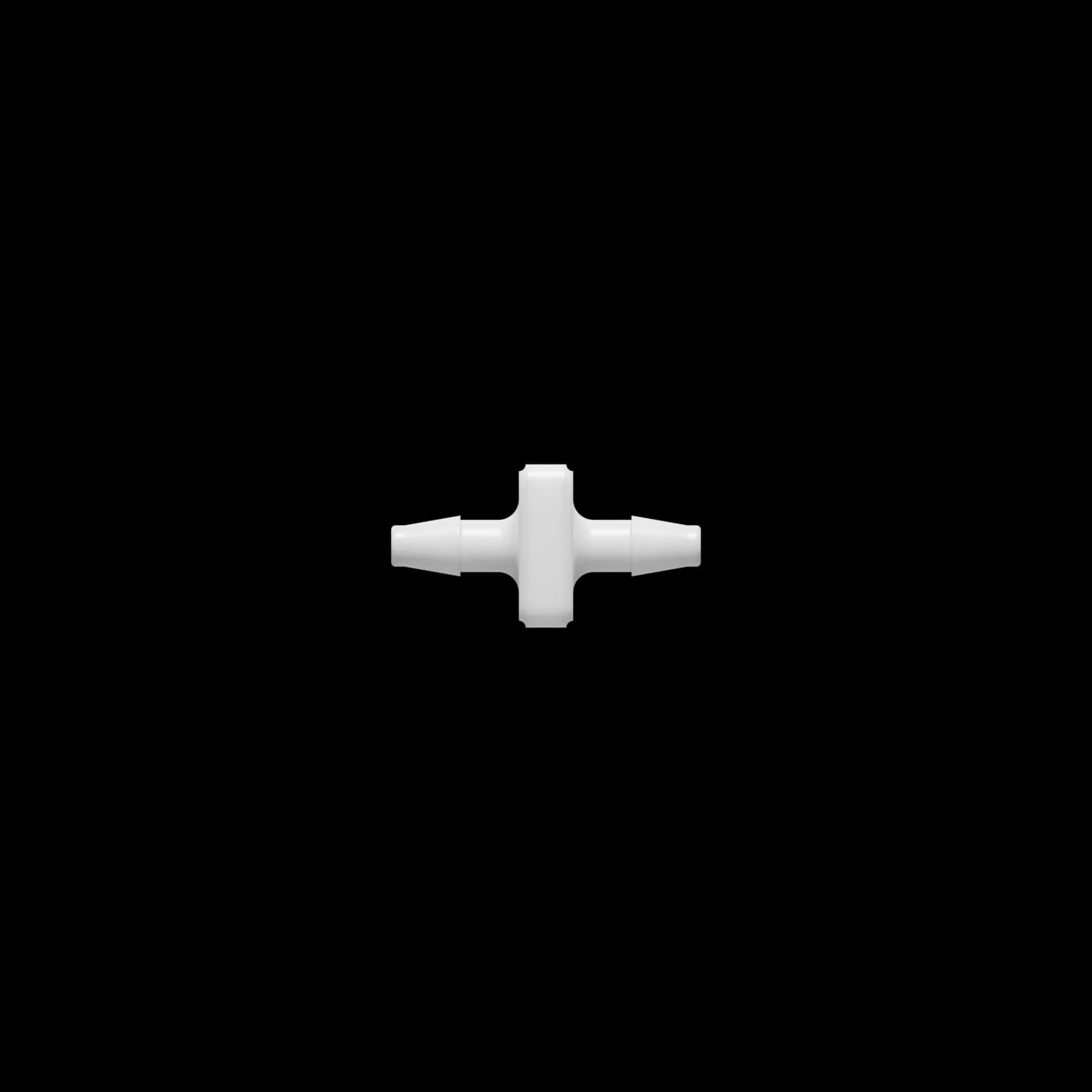 Straight, 2,4mm (3/32") ID to 2,4mm (3/32") ID, PP (Polypropylene) Natural,