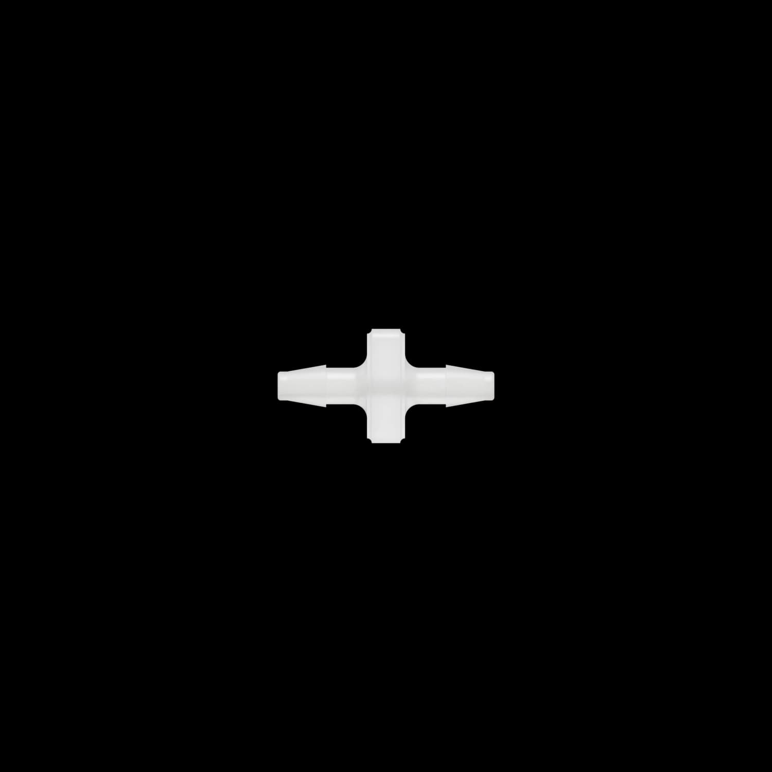 Straight, 2,4mm (3/32") ID to 2,4mm (3/32") ID, Kynar PVDF, Natural