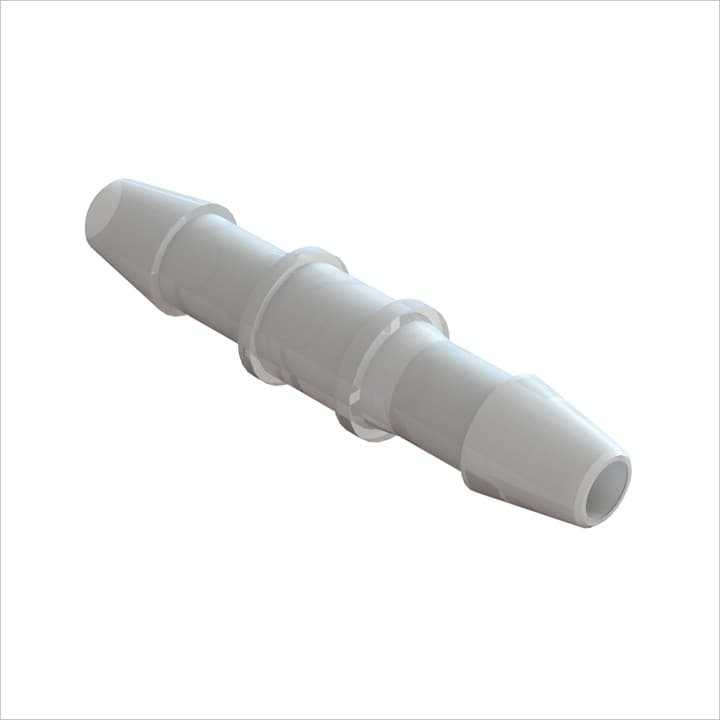 Schlauchverbinder gerade für 1/8" (3.2mm) ID Schlauch, Kynar PVDF natur, bns