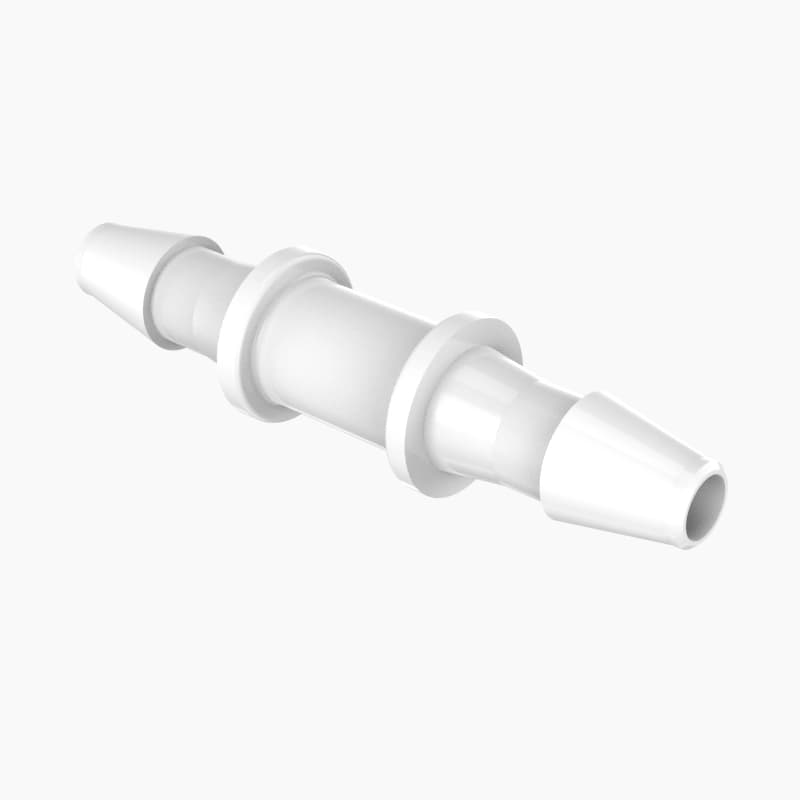 Schlauchverbinder gerade für 1/8" (3.2mm) ID Schlauch, PA weiß, bns