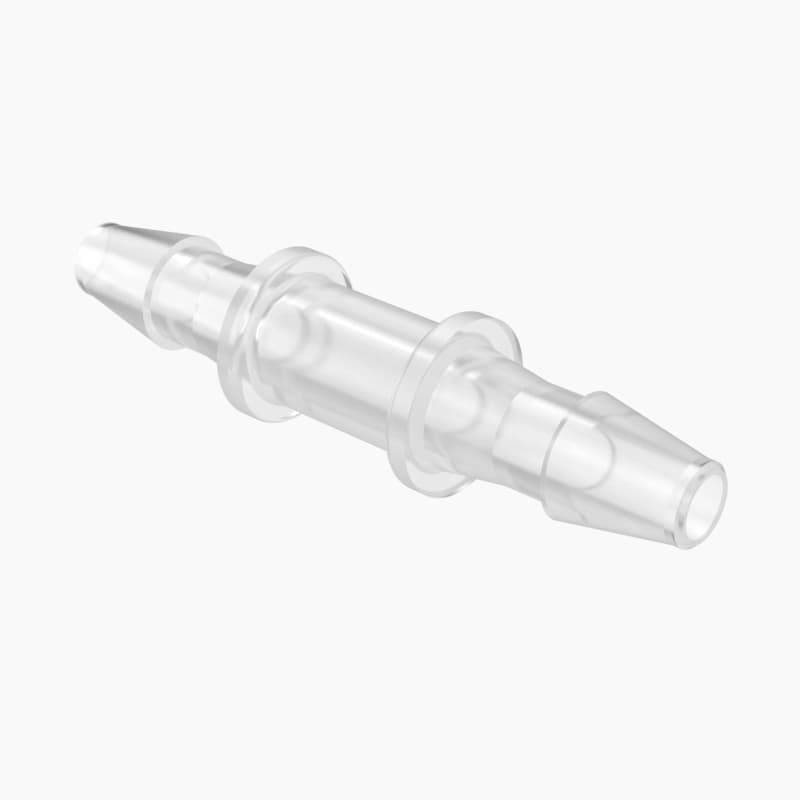 Schlauchverbinder gerade für 1/8" (3.2mm) ID Schlauch, tierrückstandsfr. PP, bns