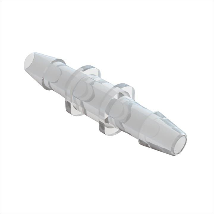 Schlauchverbinder gerade für 5/32" (4.0mm) ID Schlauch, tierrückstandsfr. PP, bns