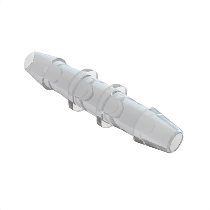 Schlauchverbinder gerade für 3/16" (4.8mm) ID Schlauch, tierrückstandsfr. PP, bns