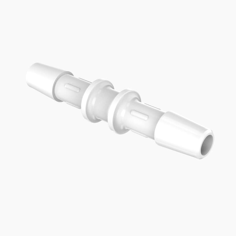 Schlauchverbinder gerade für 1/4" (6.4mm) ID Schlauch, PP weiß, bns