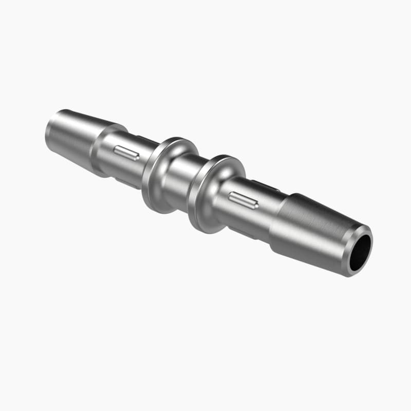 Schlauchverbinder gerade für 1/4" (6.4mm) ID Schlauch, Edelstahl, bns