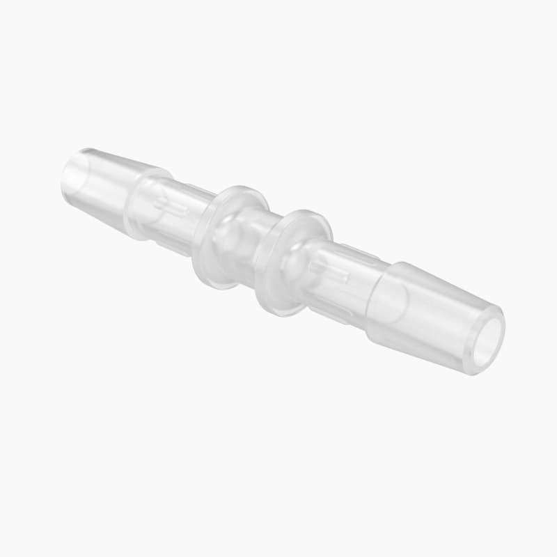 Schlauchverbinder gerade für 1/4" (6.4mm) ID Schlauch, tierrückstandsfr. PP, bns