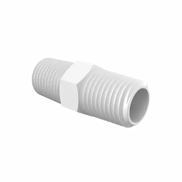 White Nylon Nipple 1/4" NPT