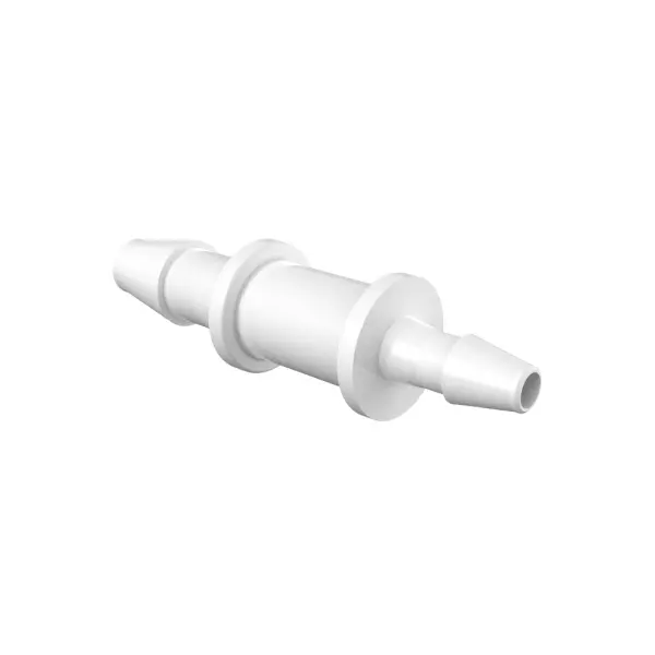 Reduzierverbinder, gerade mit Barbs für 3/32"(2.4mm) & 1/16"(1.6mm) ID Schlauch, Kynar PVDF, bns