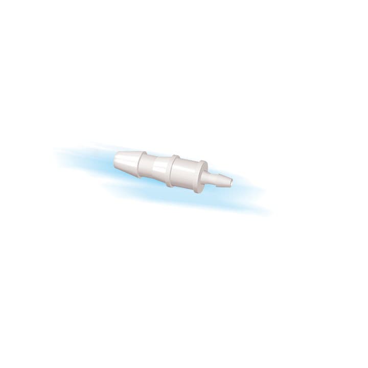Reduzierverbinder, gerade mit Barbs für 1/8"(3.2mm) und 1/16"(1.6mm) ID Schlauch, tierrückstandsfreies PP, bns