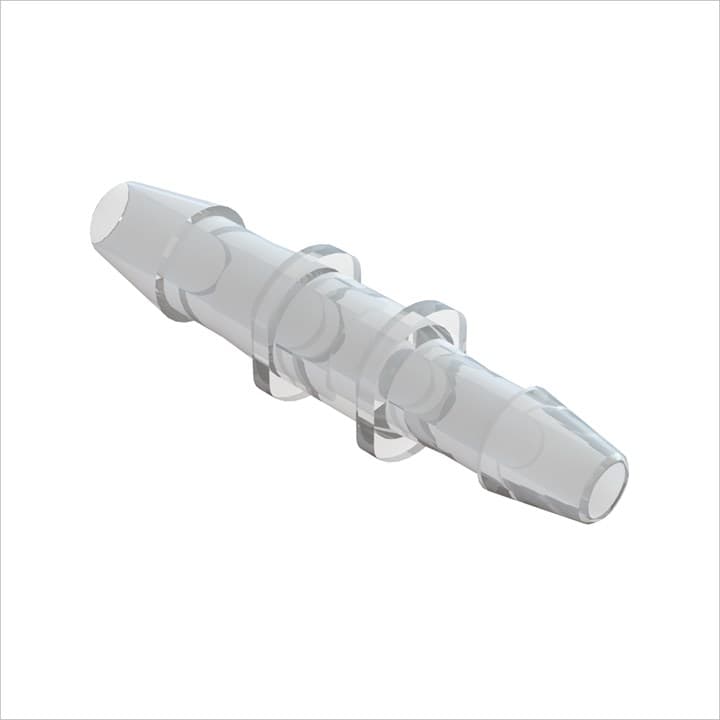 Reduzierverbinder, gerade mit Barbs für 3/16"(4.8mm) und 5/32"(4.0mm) ID Schlauch, tierrückstandsfreies PP, bns