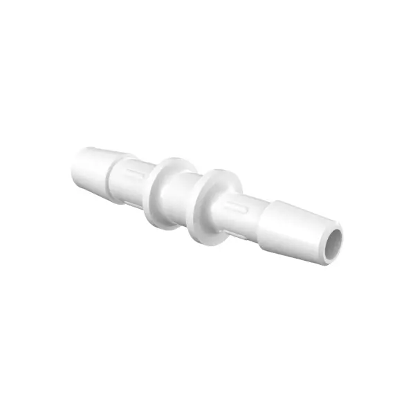 Reduzierverbinder, gerade mit Barbs für 5/16"(8.0mm) und 1/4"(6.4mm) ID Schlauch, Kynar PVDF, bns