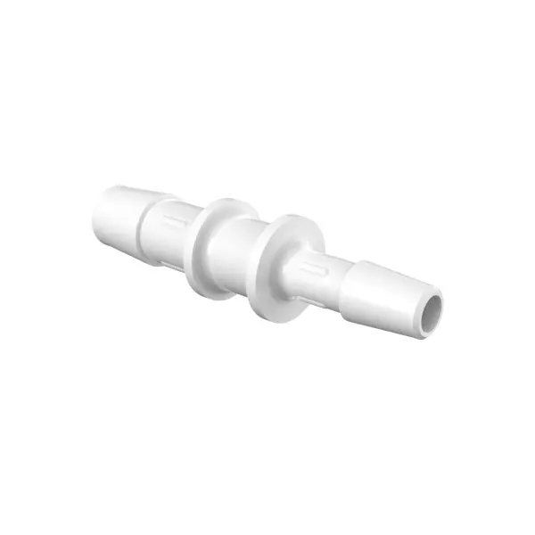 Reduzierverbinder, gerade mit Barbs für 3/8"(9.5mm) und 1/4"(6.4mm) ID Schlauch, tierrückstandsfreies PP, bns