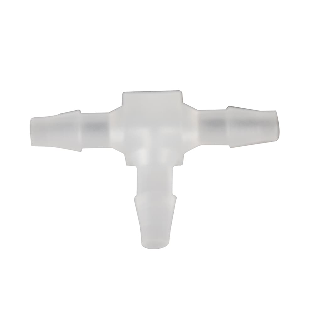 T, Barb 1,6mm (1/16") ID to 1,6mm (1/16") ID, PP (Polypropylene) Natural