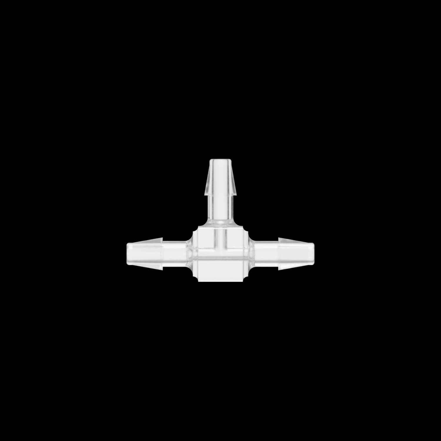 T, Classic Series Barb 1,6mm (1/16") ID to Classic Series Barb 1,6mm (1/16") ID, PC (Polycarbonate)