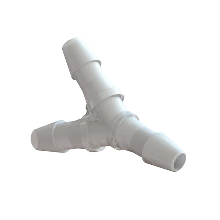 Y-Verbinder für 1/16 "(1.6mm) ID Schlauch, Kynar PVDF, bns