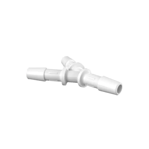 Wye 1/4" Barb in Natural Kynar 740 - QC