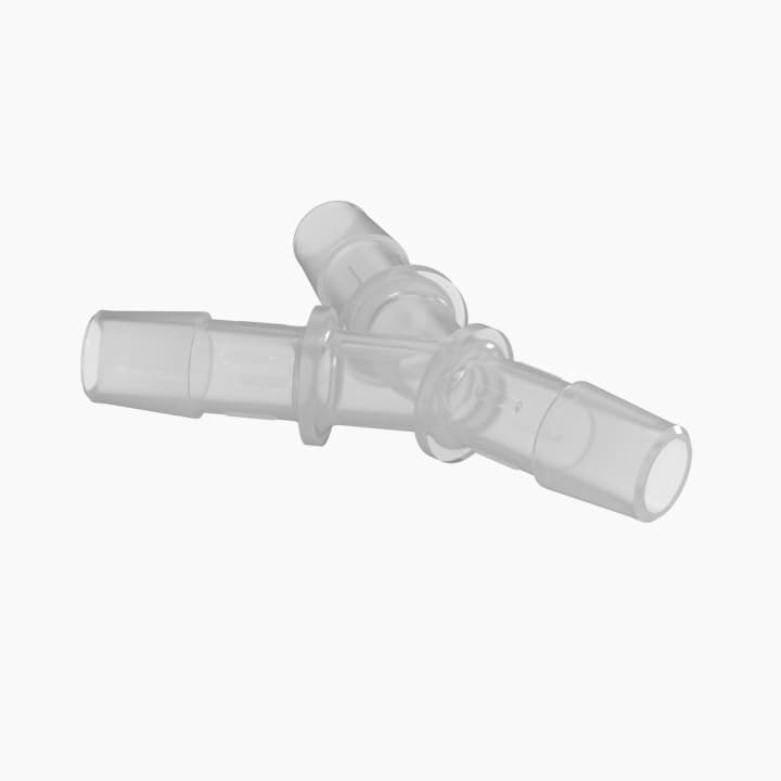 Wye 3/8" Barb in Non-Animal Derived Polypropylene