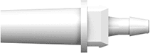 Straight, Luer Male - Lock to 200 Series Barb 1,6mm (1/16") ID, PA (Polyamide) White, Can be used with separate stationary lock ring (MLLR)