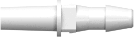 Straight, Luer Male - Lock to 200 Series Barb 3,2mm (1/8") ID, PA (Polyamide) White, Can be used with separate stationary lock ring (MLLR)