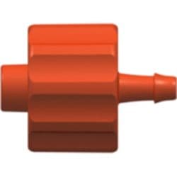 Male Luer Lock to Tube Connection 1,6mm (1/16"), Straight, PA (Polyamide), Red