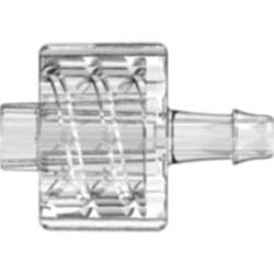 Male Luer Lock to Tube Connection 2,4mm (3/32"), Straight, PC (Polycarbonate), Clear