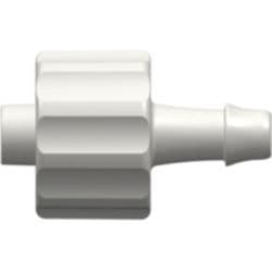 Male Luer Lock to Tube Connection 3,2mm (1/8"), Straight, PA (Polyamide), White