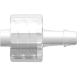 Male Luer Lock to Tube Connection 3,2mm (1/8"), Straight, PP (Polypropylene) - Animal Free, Natural